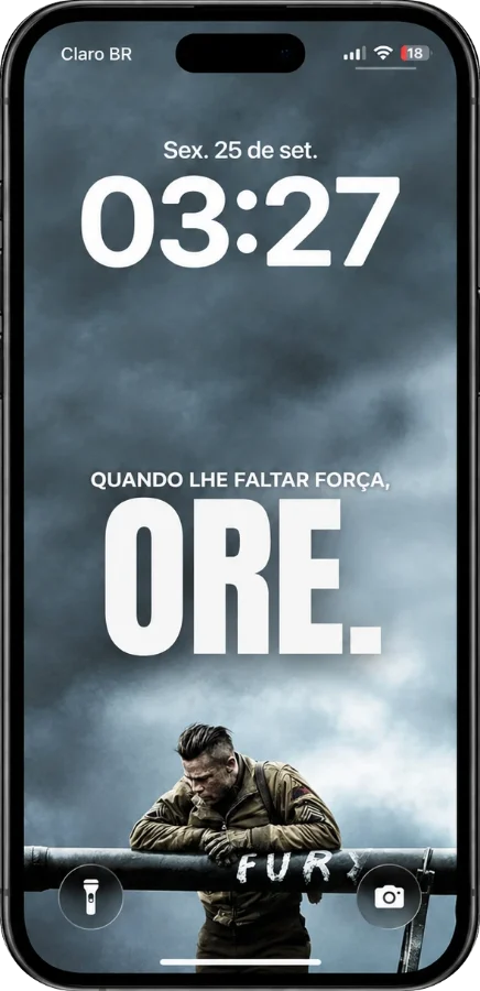 Wallpaper “Quando lhe faltar força, ore”