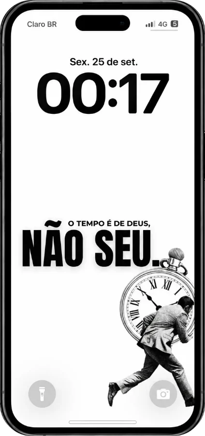 Wallpaper “O tempo é de Deus, não seu”