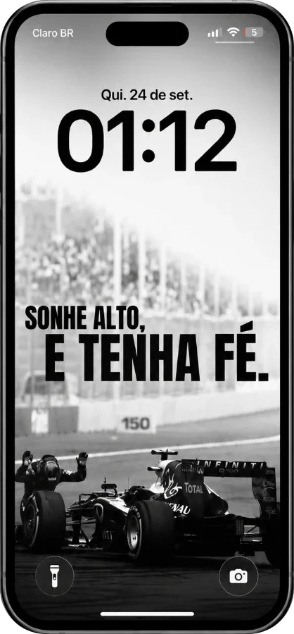 Wallpaper “Sonhe alto, e tenha fé”