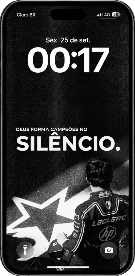 Wallpaper “Deus forma campeões no silêncio”