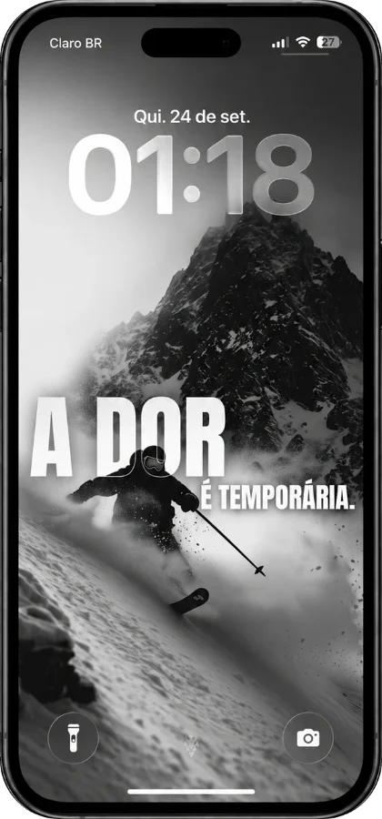 Wallpaper “A dor é temporária”