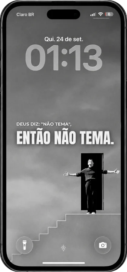 Wallpaper “Deus diz: “não tema”, então não tema”