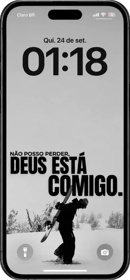 Wallpaper “Não posso perder, Deus está comigo”